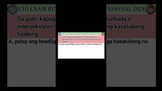 LTO EXAM REVIEWER FOR PROFESSIONAL DRIVER'S LICENSE PART 1091