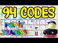 ✅94 CODES⭐ALL WORKING CODES for⭐ POP IT TRADING⭐ Roblox 2024⭐Codes for Roblox TV