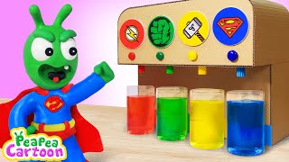 Pea Pea Became Superhero with Vending Machine Toy - Funny Stories for kids - Pea Pea Cartoon