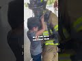 Firefighter let a blind kid to learn about his uniform ❤️ #shorts #shortsvideo #shortsfeed