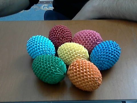 How to make 3d origami Easter egg How to make 3d origami Easter egg