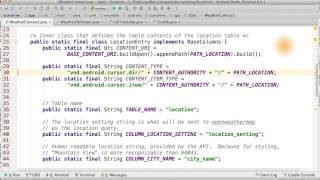 Adding Content Provider to our Contract - Developing Android Apps