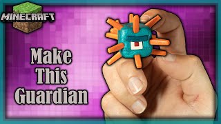 Polymer Clay MINECRAFT Guardian tutorial★How to Make a Minecraft Mini Figure★Cre