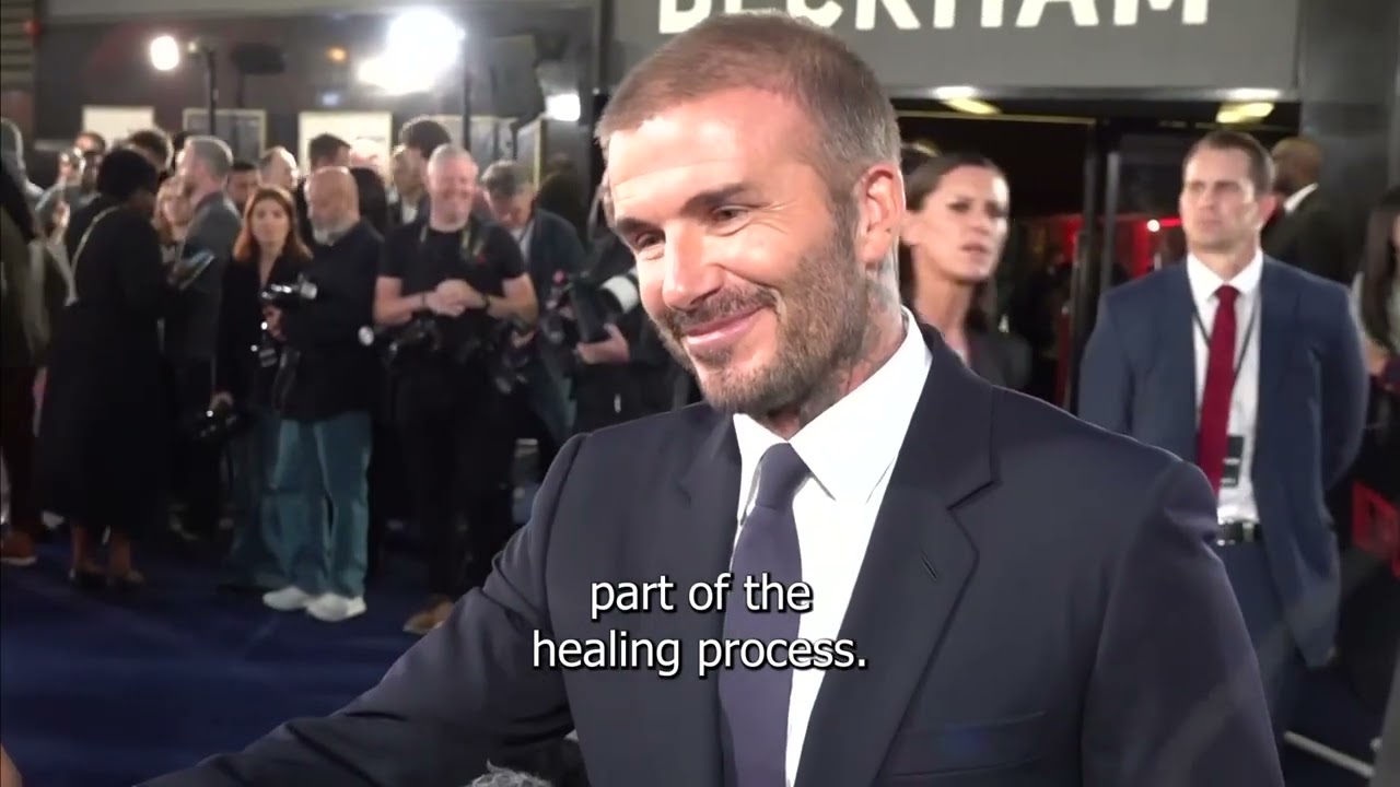 David Beckham At Premiere Of Netflix Documentary - YouTube