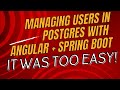 SpringBoot/PostgreSQL/Angular User Management Demo and Source Code