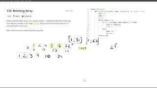 [June 16, 2024, LeetCode daily] 330. Patching Array - Python, solution explained