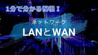 ネットワーク LANとWAN ～ 1分で分かる情報Ⅰ