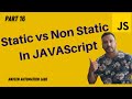 #16 - Static Concept in JavaScript