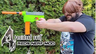 NERF RE4 RED9 MOD! Magazine Fed Tobias Beckett Blaster (Short Dart Conversion) | Walcom S7