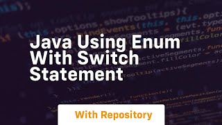 java using enum with switch statement