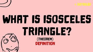 ISOSCELES TRIANGLE|സമപാർശ്വ ത്രികോണം|THEOREM|DEFINITION|IN ENGLISH/MALAYALAM|MATHS