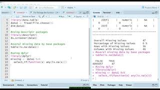 Identify Missing Value and Data imputation using R