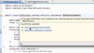 Android Application Development Tutorial - 71 - Setting up the OnTouch Method