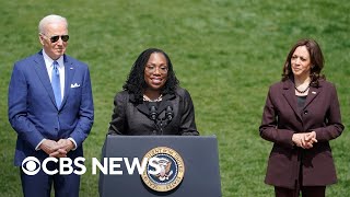 Biden, Harris and Ketanji Brown Jackson celebrate historic Supreme Court confirmation | full video