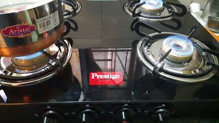 My new prestige four burner gas stove#కొత్త ప్రెస్టేజ్ ఫోర్ బర్నర్ గ్యాస్ స్టవ్