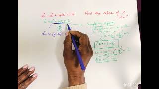 175) Finding value by using the completing square