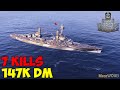 World of WarShips | Kaiser | 7 KILLS | 147K Damage - Replay Gameplay 1080p 60 fps