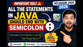144. All the statements in Java should end with semicolon symbol (Selenium Java 2026)