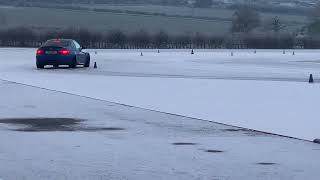 M3 on icy skid pan at Thruxton