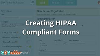 Creating HIPAA Compliant Forms - Cognito Forms
