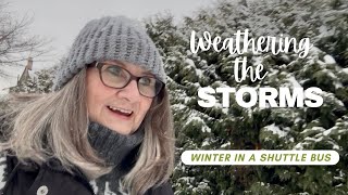 Weathering the Storms ~ winter in a shuttle bus