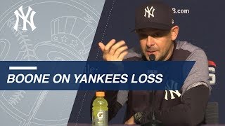 Boone on Yanks' late rally, Sabathia's start in Game 4 loss