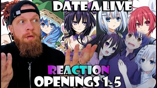 DATE A LIVE Openings 1-5  First Time REACTION