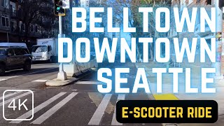 Riding an Electric Scooter Through Belltown & Downtown Seatte, WA is Lots of Fun