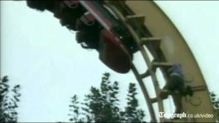 Father and son rescued from dangling rollercoaster