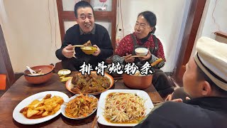 Chinese Rural Cooking Video: Pork Ribs Stewed with Vermicelli