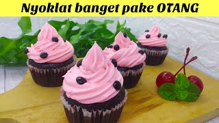 CUP CAKE SUPER NYOKLAT YANG LEMBUT EMPUK PAKE OVEN TANGKRING@Tutorialmembuatkue