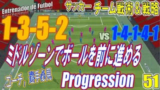 【サッカーの戦術戦略51】ミドルゾーンでボールを前に進める／1352vs14141