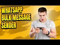 Whatsapp Bulk Message Sender 🔥 What is the Best WhatsApp Marketing Software in 2023