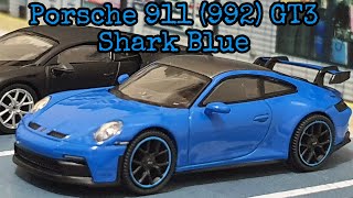 MINI GT Porsche 911 (992) GT3 Shark Blue / No. 381 Unboxing
