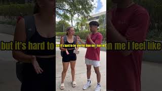 WOULD YOU DATE A GUY SHORTER THAN YOU!! (Part 19)😳 #shorts