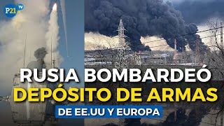 🔴 RUSIA bombardea gran depósito de armas de UCRANIA suministradas por EE.UU. y Europa