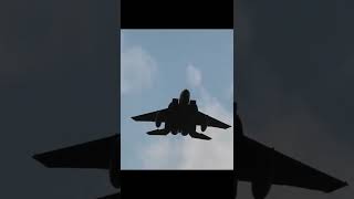 F-15Jがアフターバーナーオンで頭上を通過する爆音はこんな感じです　#航空自衛隊　F-15J passes overhead with afterburner on JASDF #short