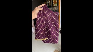 Threads organza saree with wine netted blouse