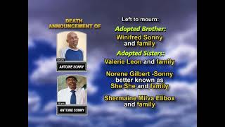 Antoine Sonny ~ Long Obituary
