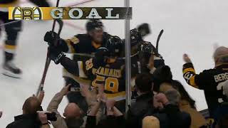 Charlie McAvoy takes the lead with 45 SECONDS left!