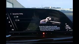 Reviewing the settings/options menu on the 2021 Escalade ESV.