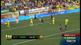 Gol de SANDRO - Villarreal vs FC Barcelona [0-1][31-08-2014][Jornada-2]