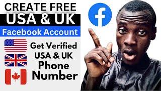 How to Create USA Facebook Account || FREE USA \u0026 UK Phone Number