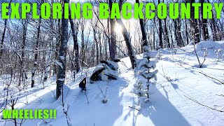 Exploring Beautiful Ontario Backcountry On a Snowmobile - Ski-Doo Freeride 137