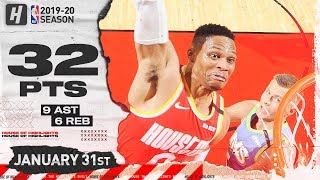 Russell Westbrook 32 Pts 9 Ast Full Highlights | Mavericks vs Rockets | January 31, 2020