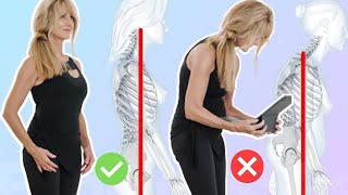 How to Stop Walking Hunched Over - 10 Minute Posture Workout To Fix Dowager's Hump!