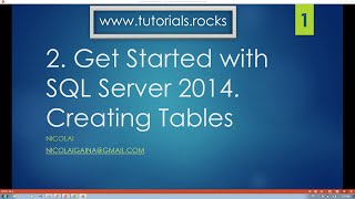SQL Server 2014. How to create tables
