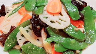 Snow Peas Lotus Root Recipe [Sheng's Cooking]