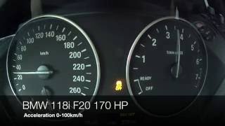 BMW 118i F20 170HP Acceleration 0 - 100 km/h