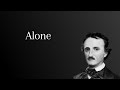 Alone by Edgar Allan Poe